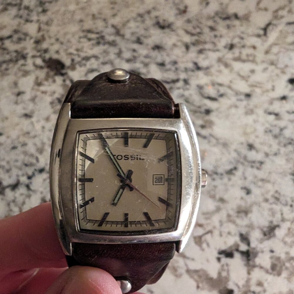 Leather Fossil Watch